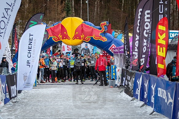 Starty a cílová fota Winter Skyrace 2019